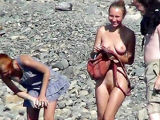 Dolly F And Kimberley Are Naked On The Beach