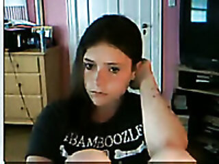 This Sexy Teen Brunette Cutie On Webcam Has Really Fine Ass